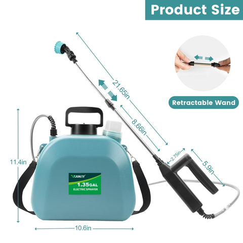 VAXMAY sprayer ready for yard and lawn tasks, from watering to fertilizing.