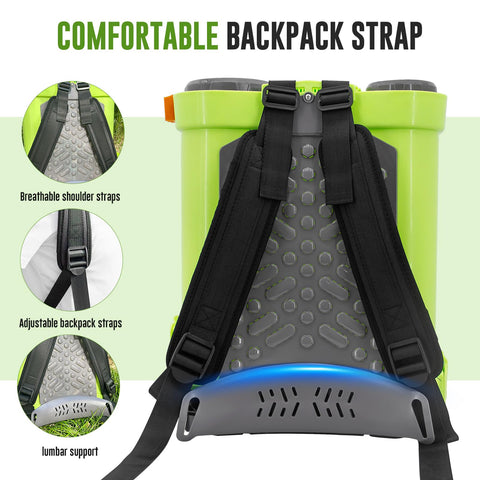 VAXMAY comfortable backpack straps reduce fatigue during spraying