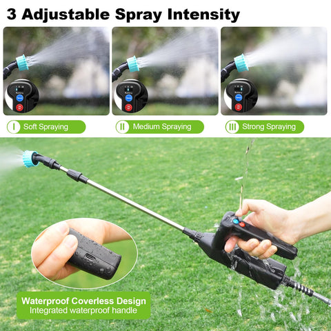 VAXMAY dual 2000mAh batteries deliver hours of continuous spraying.
