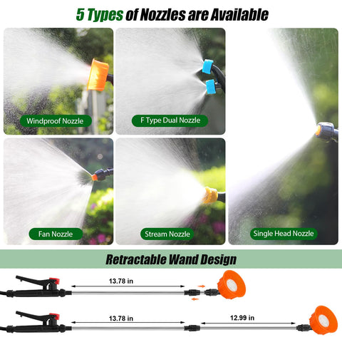 VAXMAY five-nozzle set covers diverse spraying needs.