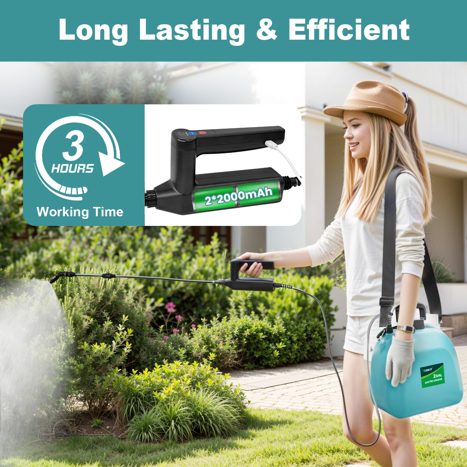 VAXMAY four-mist-nozzles provide mist, fan, and direct stream options.