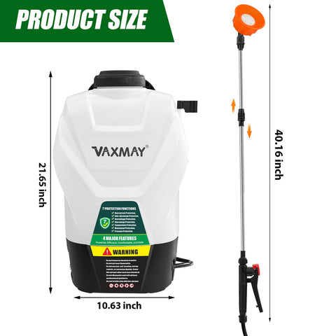 VAXMAY included battery and charger ensure uninterrupted power.