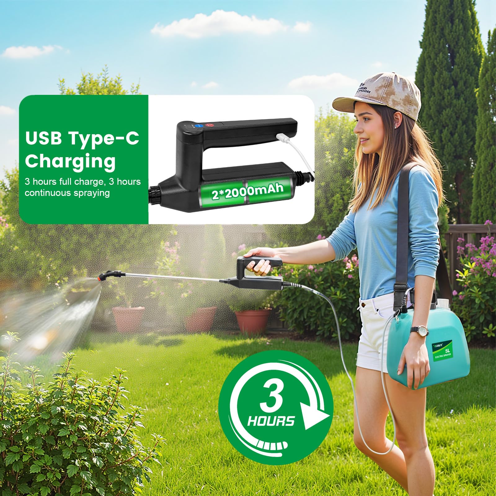 VAXMAY rechargeable handle designed for comfortable extended use.