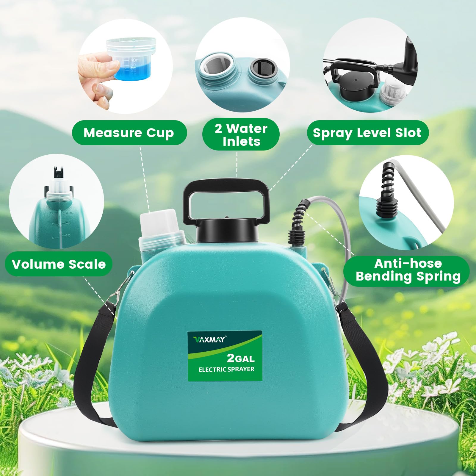 VAXMAY durable HDPE and ABS construction withstands outdoor tasks.