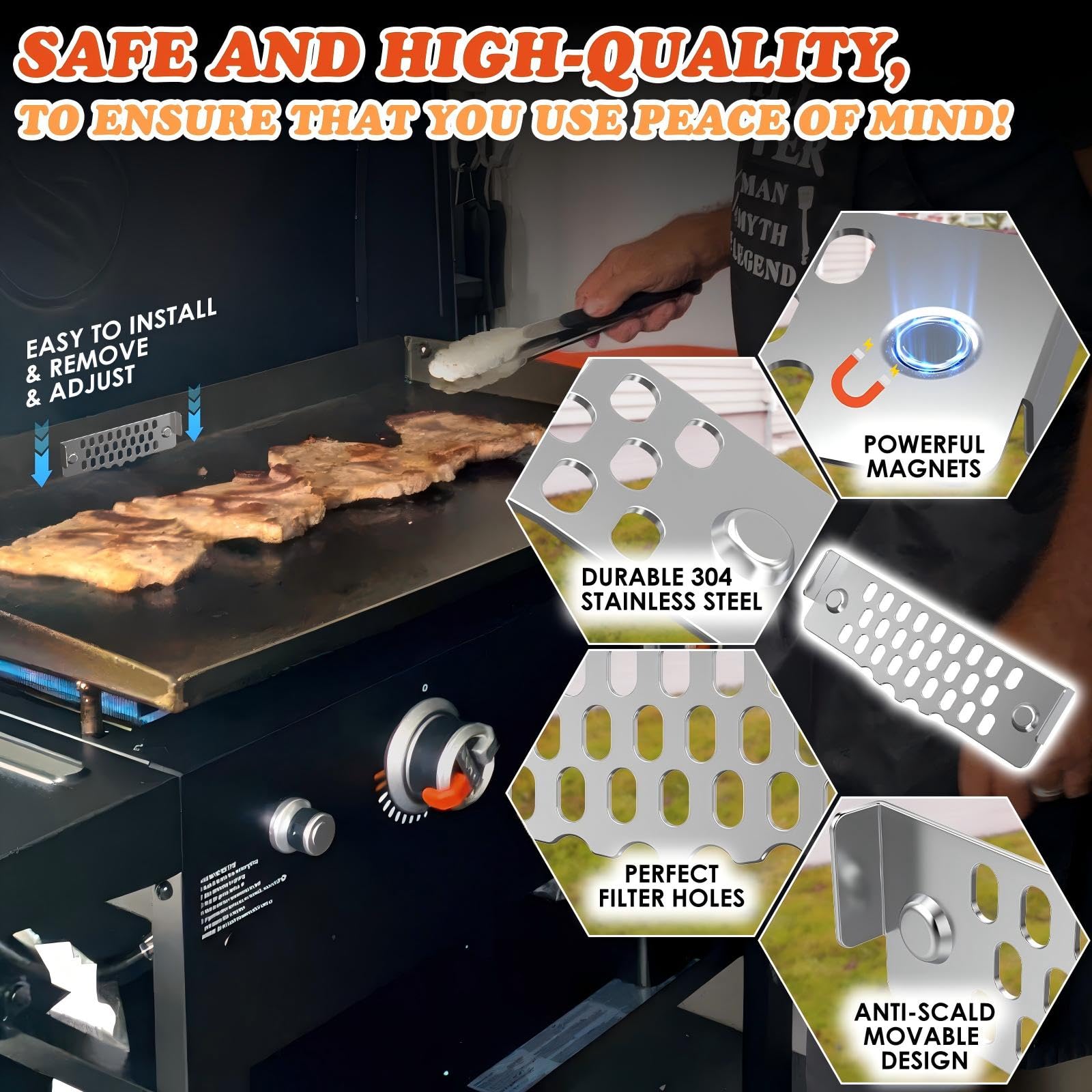 Compatible Blackstone griddle accessory by VAYAGARDEN for iron griddles