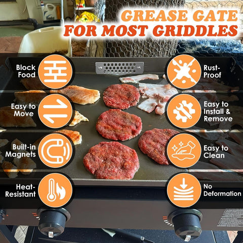 VAYAGARDEN griddle guard mounted on Blackstone for easy installation
