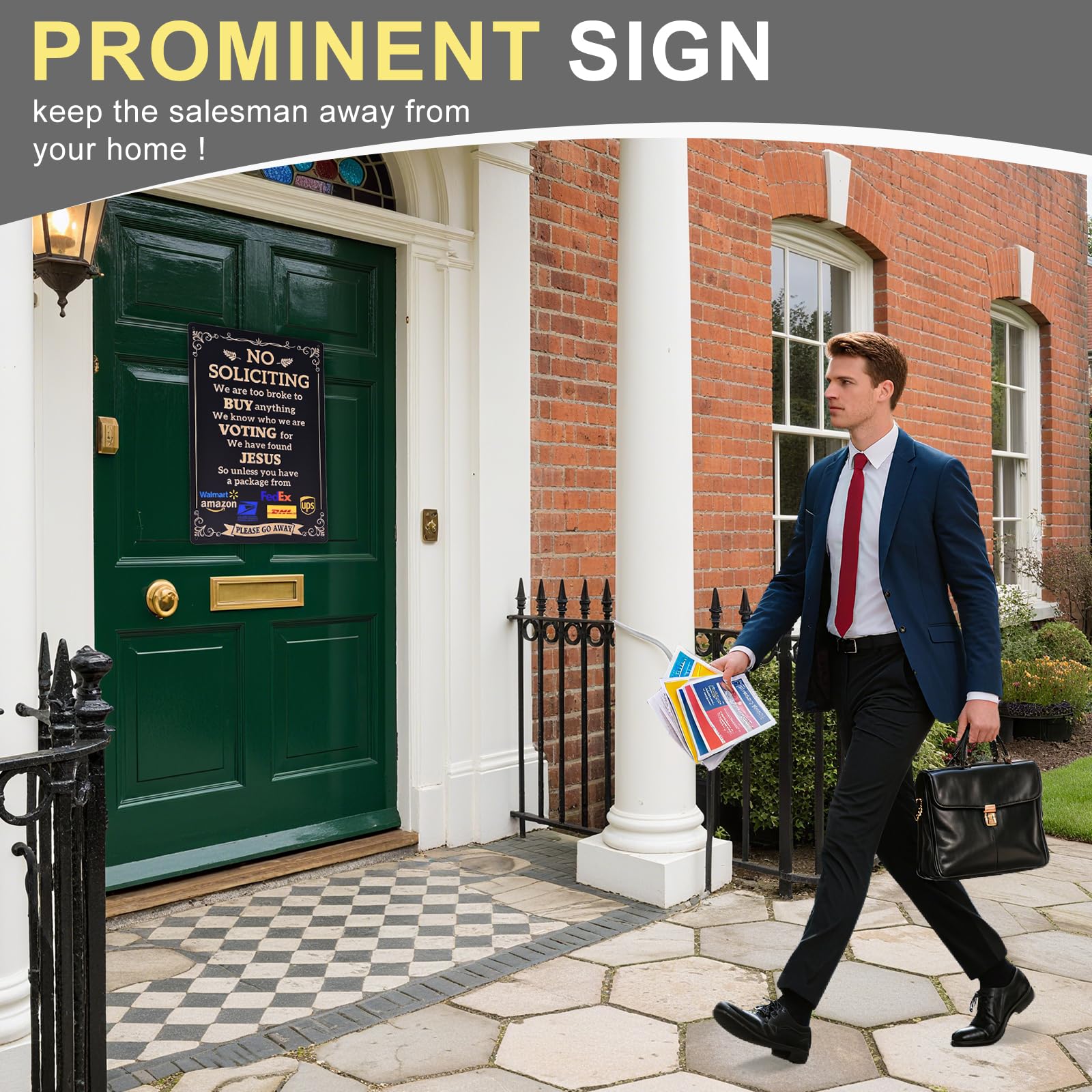Vazioyar delivery leave here sign helps guide package drop off