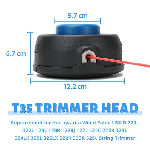 VBSYBO T35 head with Tap Advance on Husqvarna for quick line spooling