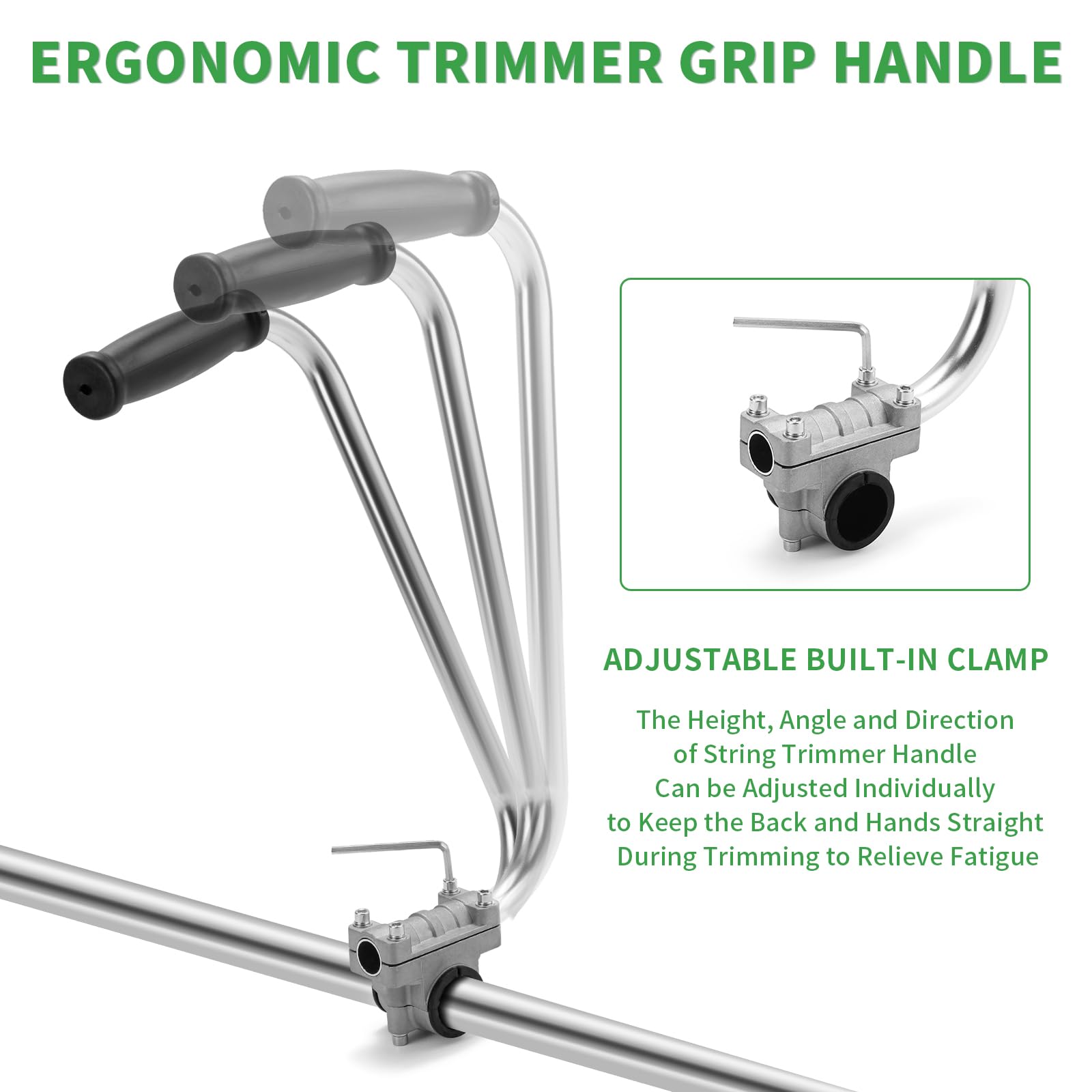 VBSYBO back-saver handle on Echo enables smoother edging and balance.