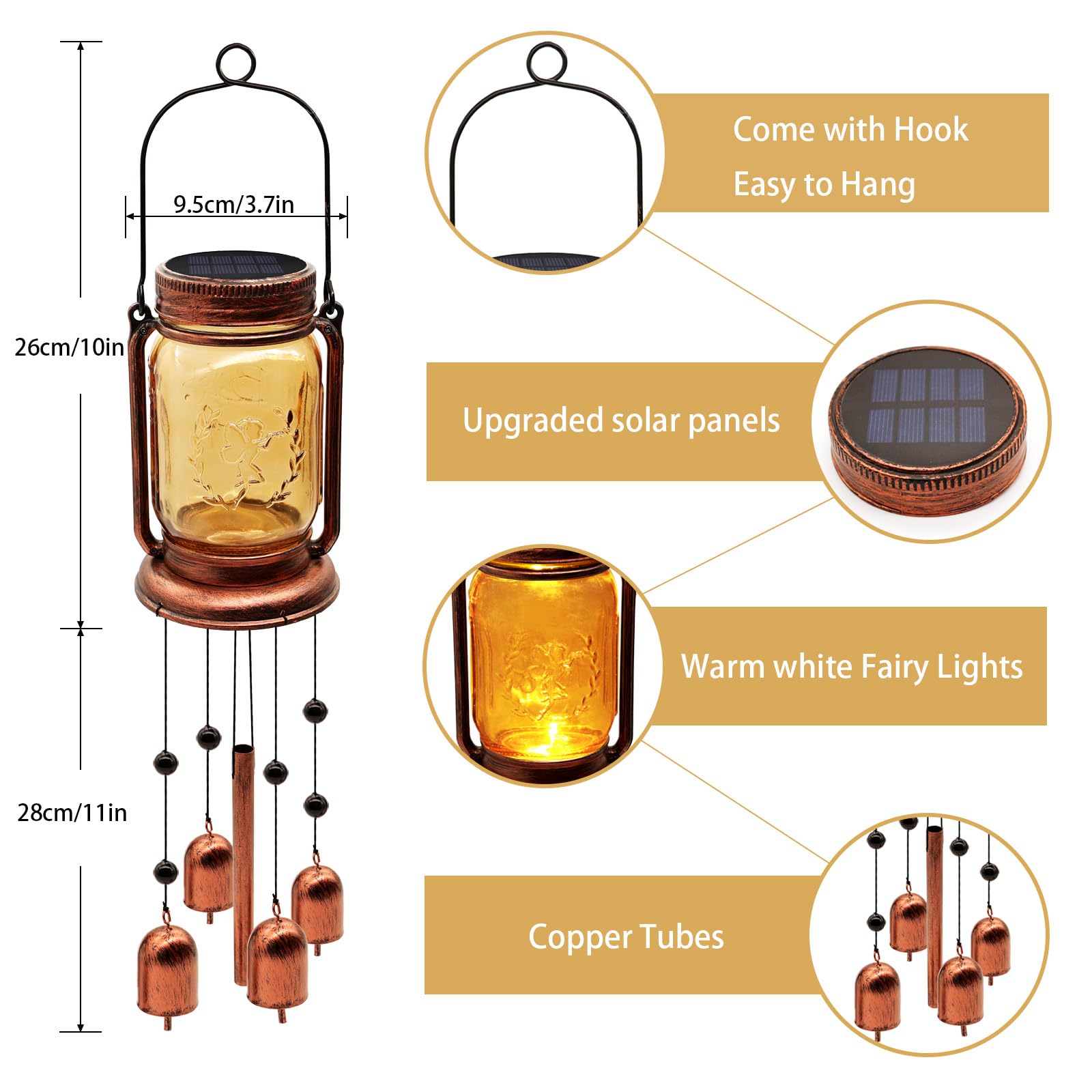 Vcdsoy IP65 waterproof wind chime standing up to rain while singing