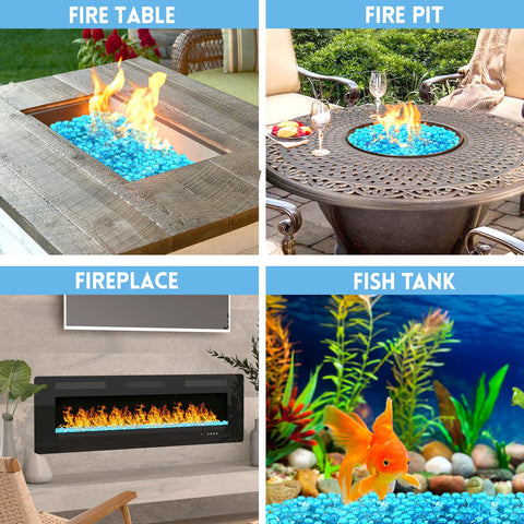 Vchin Caribbean Blue garden decor accents for outdoor ambiance