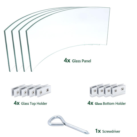 Vchin wind guard aluminum brackets secure a sturdy frame.