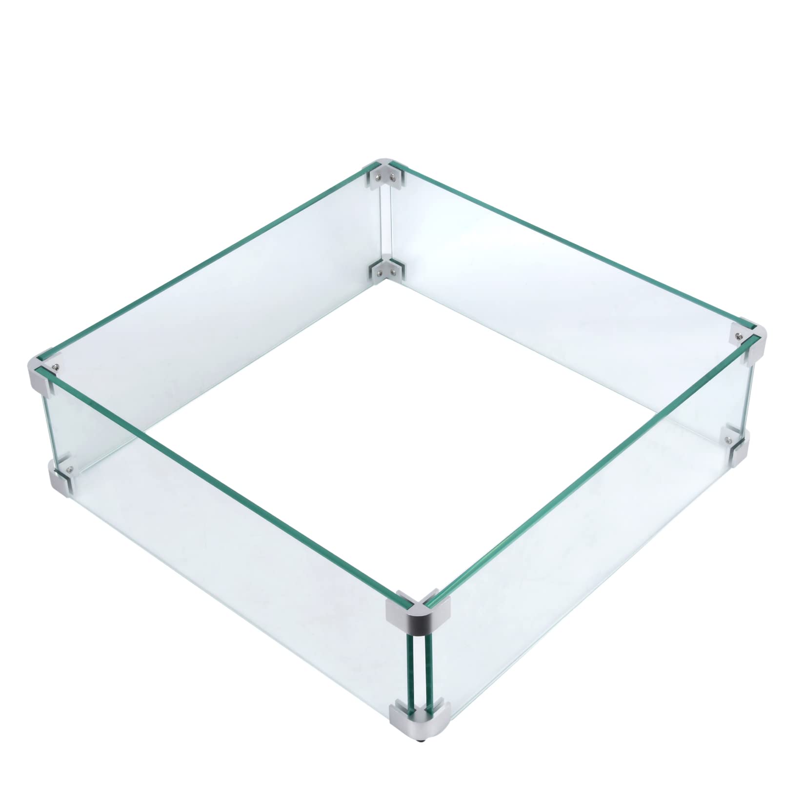 Vchin Fire Pit Wind Guard glass plates protect flames with tempered clarity.