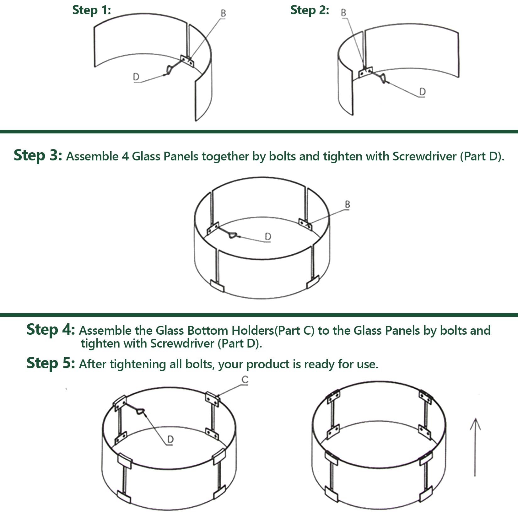 Vchin wind guard package contents, tools and installation hardware.