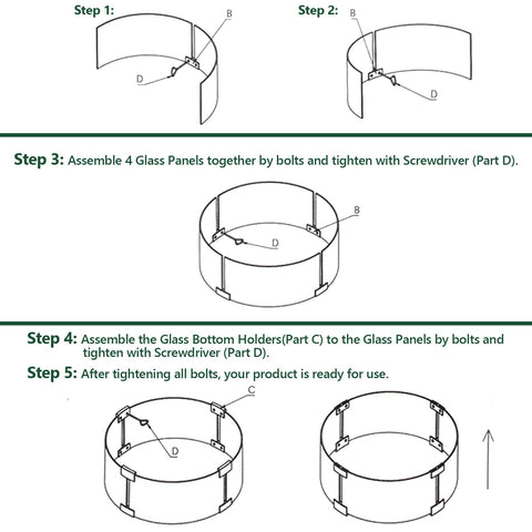 Vchin wind guard package contents, tools and installation hardware.