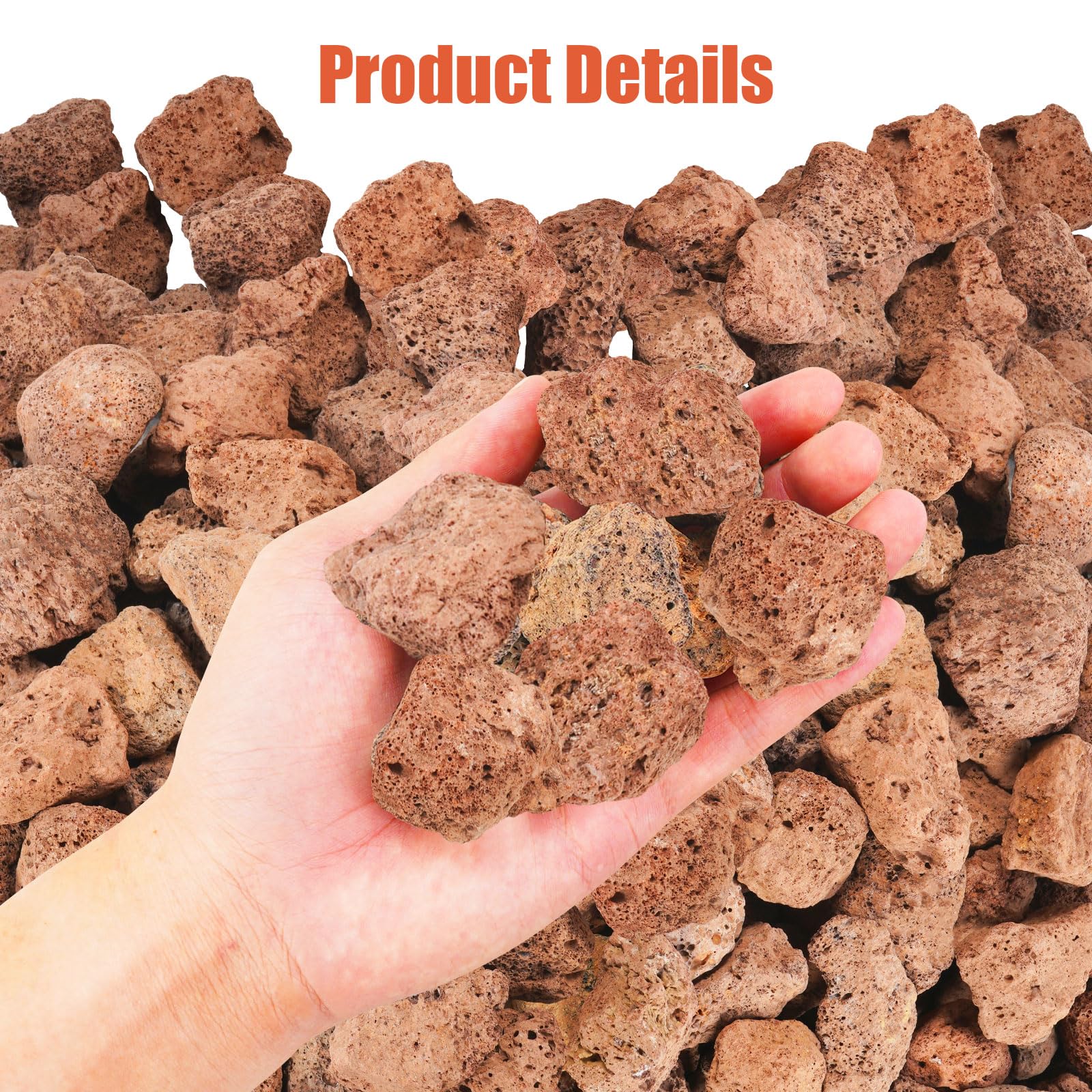Vchin lava rocks for gas logs create safe, durable fire features.