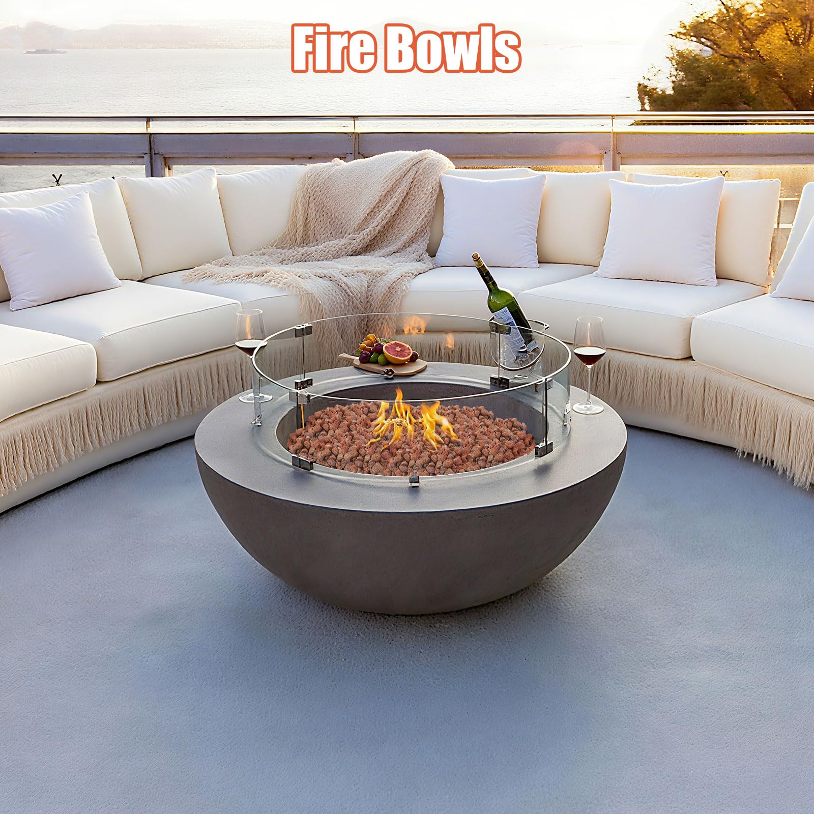 Vchin red lava rocks withstand heat and maintain color over time.