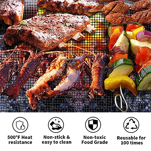 VCHOMY heat-resistant grill mats up to 500°F for versatile barbecue sessions