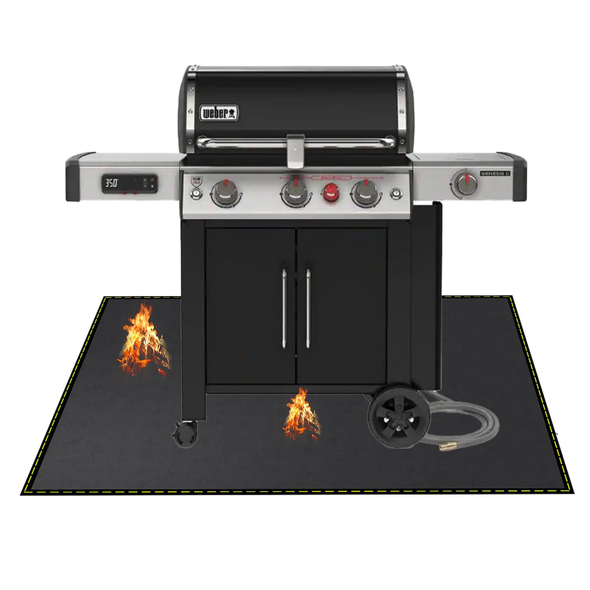 VCHOMY under grill mat large 48x30 protecting patio from heat and spills.