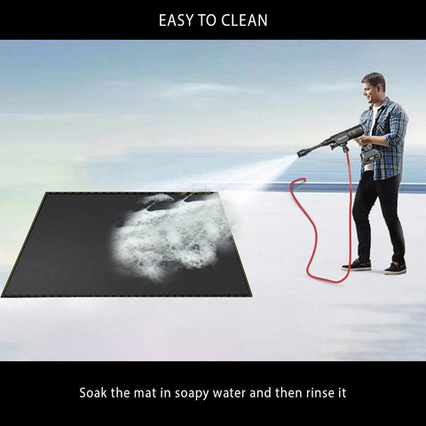VCHOMY mat shown for patios, decks, fireplaces, and fire pits.
