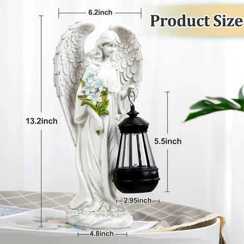 VChymm Solar Angel night glow adds charm to your yard after sunset.