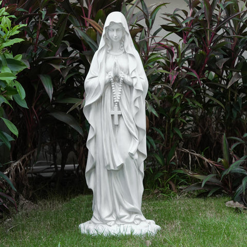 VChymm Virgin Mary praying statue, outdoor-ready for serene garden ambiance.