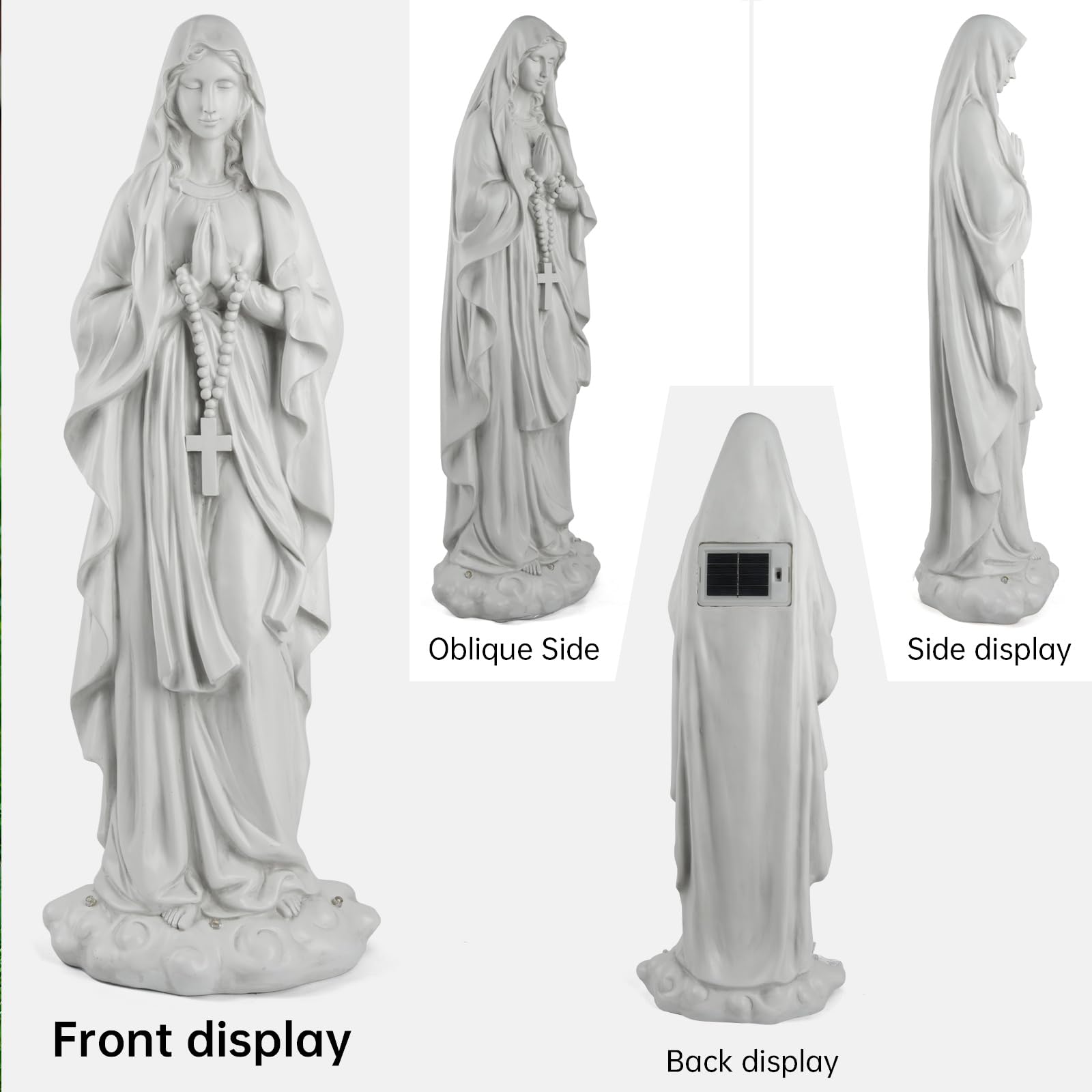 VChymm outdoor Mary statue elevates curb appeal and creates a serene entryway.