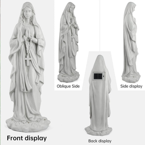 VChymm outdoor Mary statue elevates curb appeal and creates a serene entryway.
