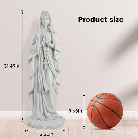 VChymm solar-powered Mary statue lights up your garden at night.