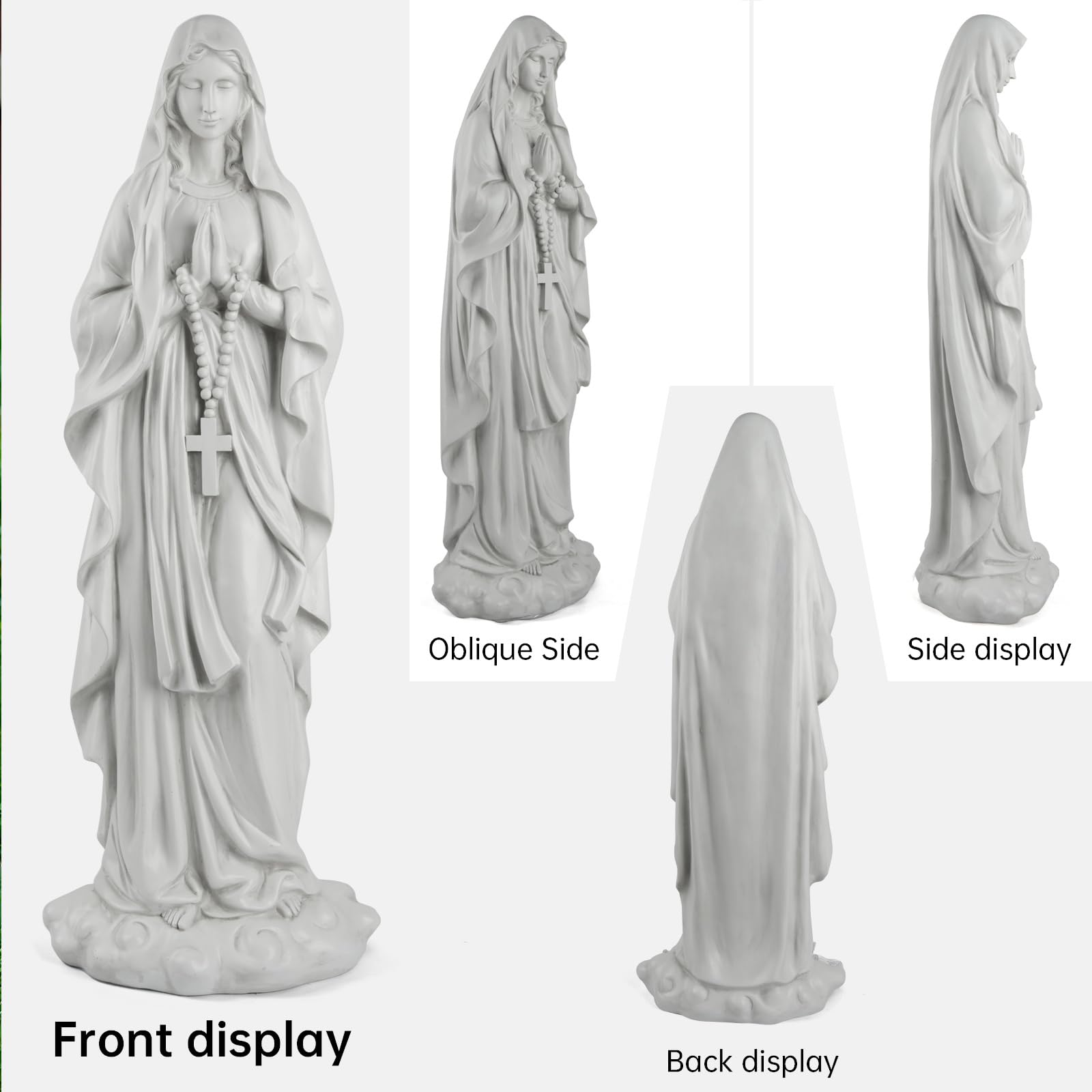 VChymm weather-resistant resin finish protects statue in all seasons.