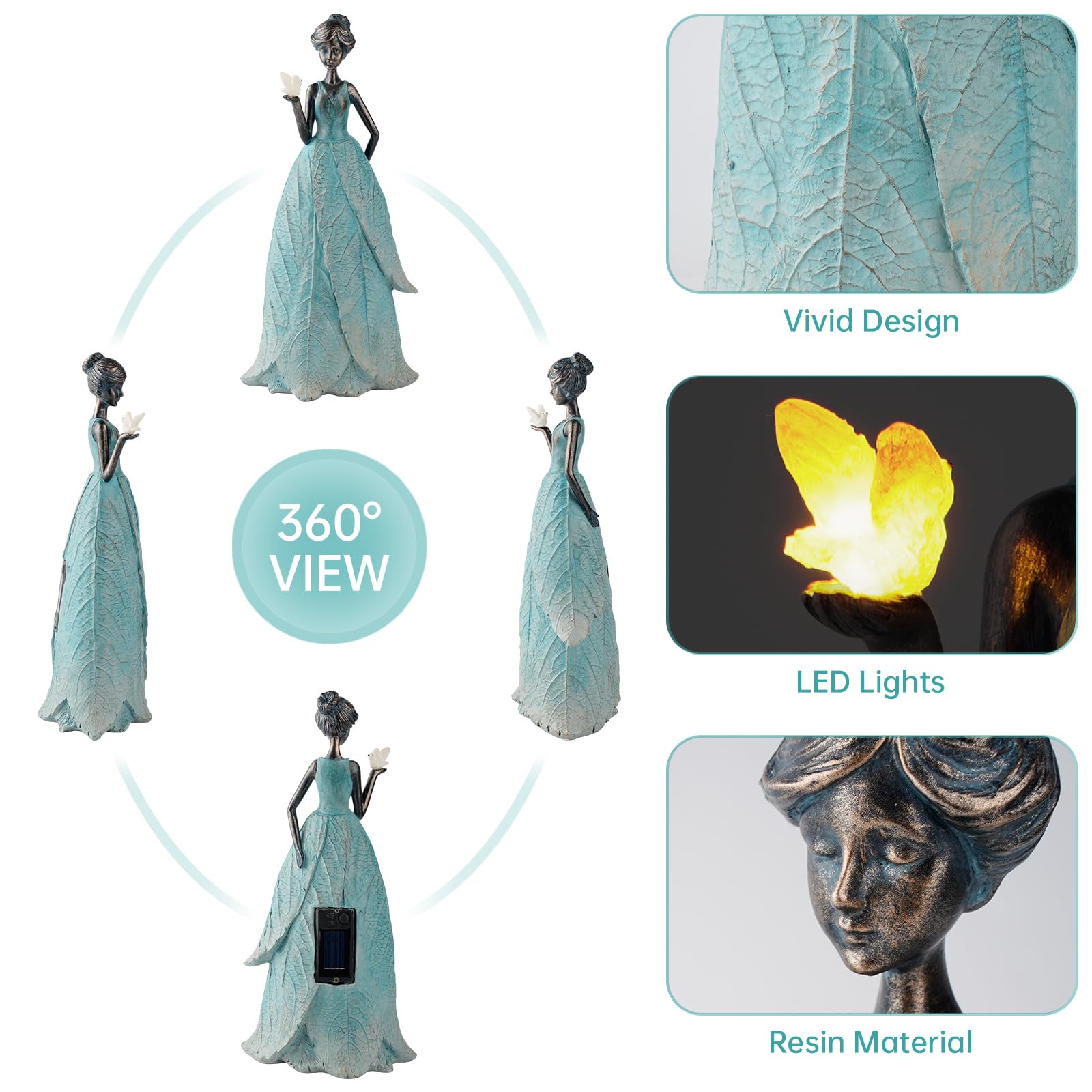 UV-resistant paint keeps the leaf angel statue vibrant through seasons.
