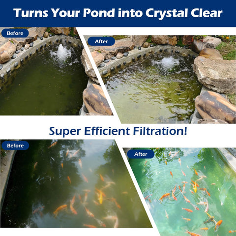 VCRAZE LED lights illuminate pond waterfall with remote control for night-time ambiance