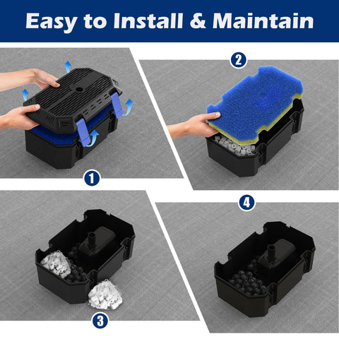 VCRAZE installation fittings simplify setup for the pond waterfall kit