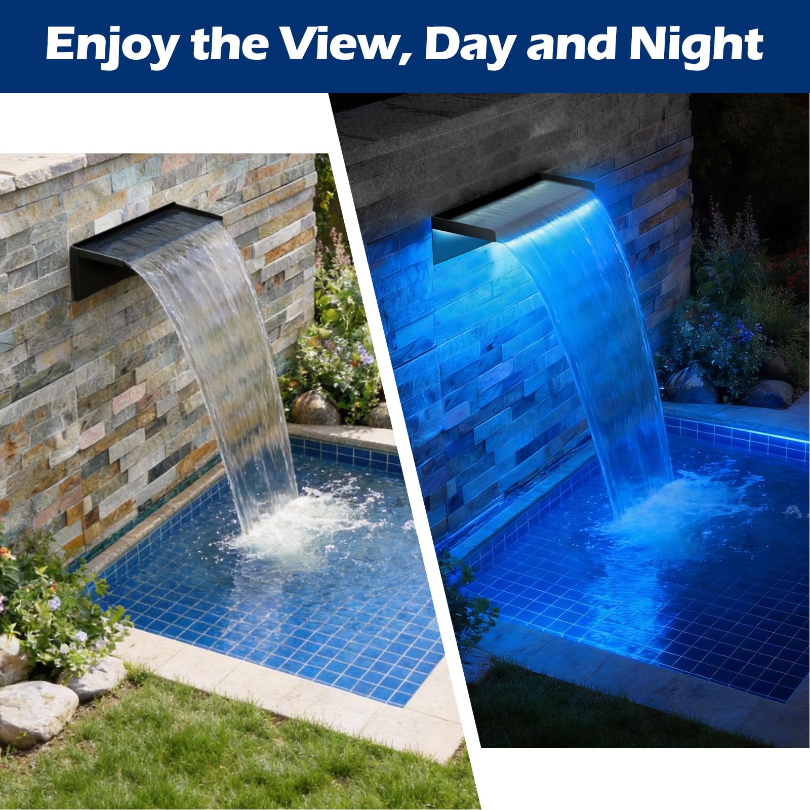 VCRAZE pond waterfall kit remote controller enables easy lighting adjustments