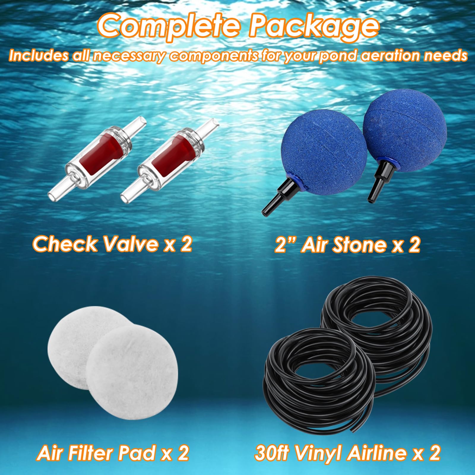 VCRAZE replacement air filter pads maintain pump performance.
