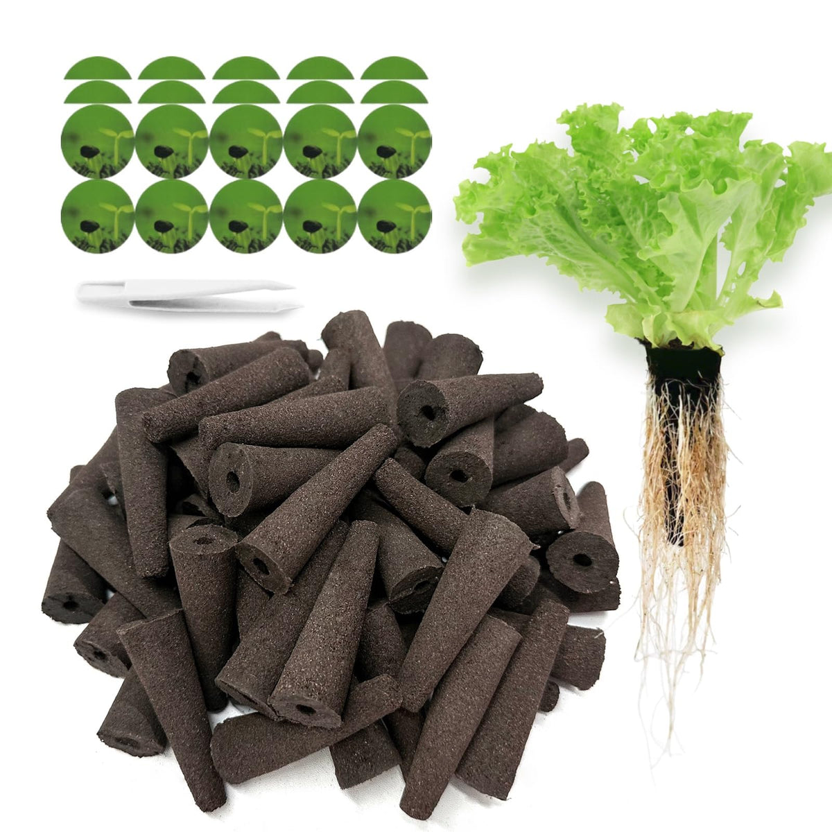 VCTMSKT grow sponges pack front—ready-to-use, versatile replacement for hydroponic systems.