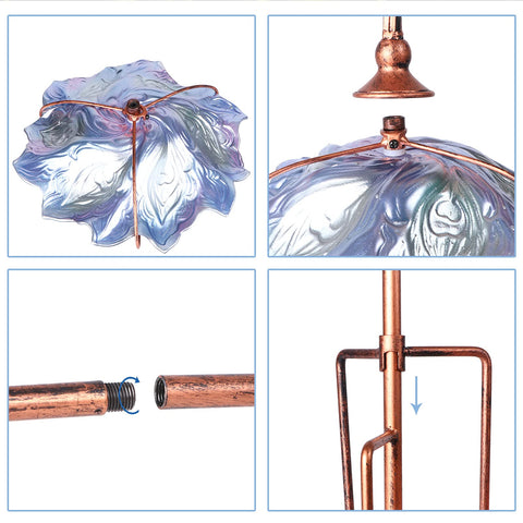 VCUTEKA bird bath supports water or seed feeding to attract birds