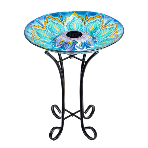 VCUTEKA Easy-to-move outdoor bird bath for flexible placement.