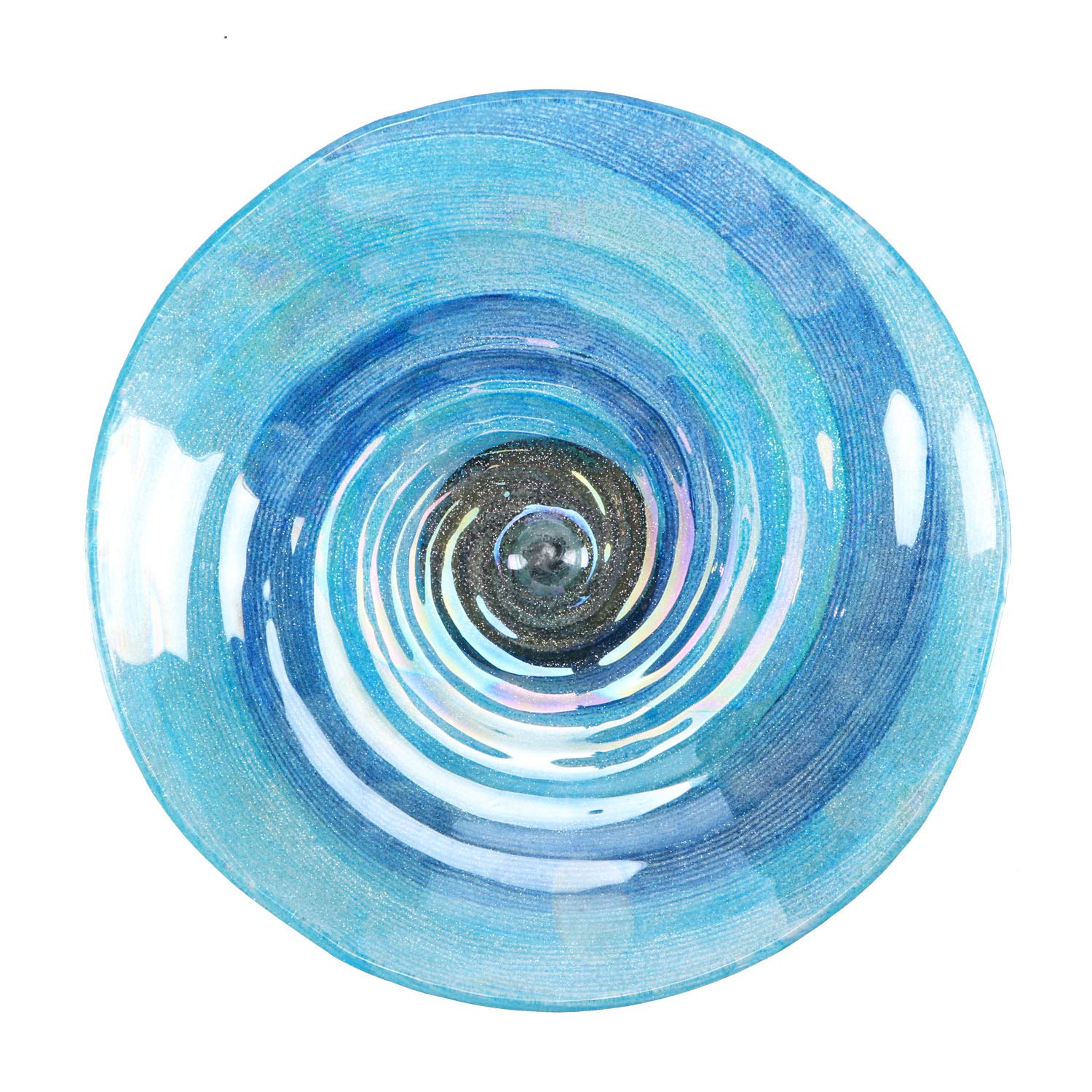 VCUTEKA glass-flower bowl adds vibrant color to the lawn