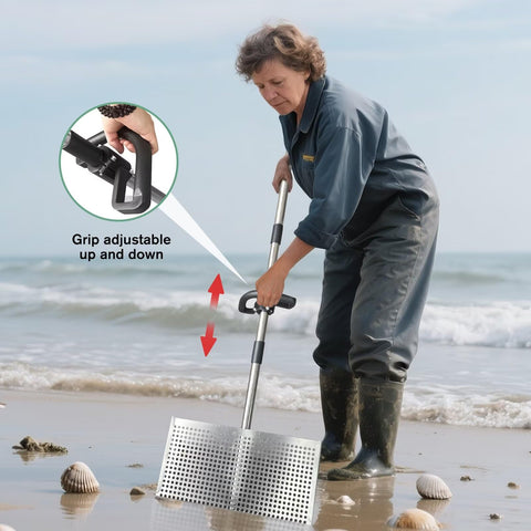 Vdsfand rake detachable handle facilitates easy transport and storage.