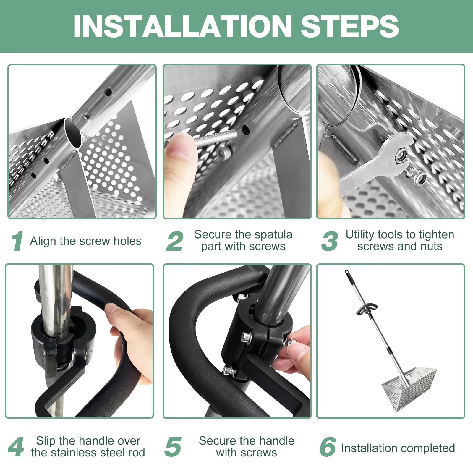 Vdsfand Sand Flea Rake stainless steel construction promises durability.