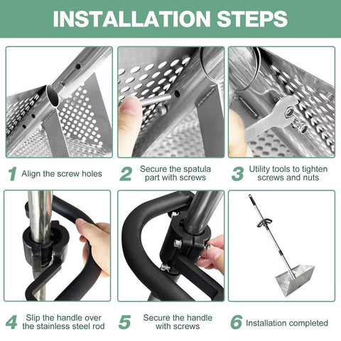 Vdsfand Sand Flea Rake stainless steel construction promises durability.