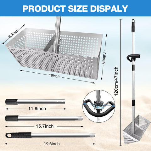 Vdsfand three-section detachable handle enables easy transport and storage.