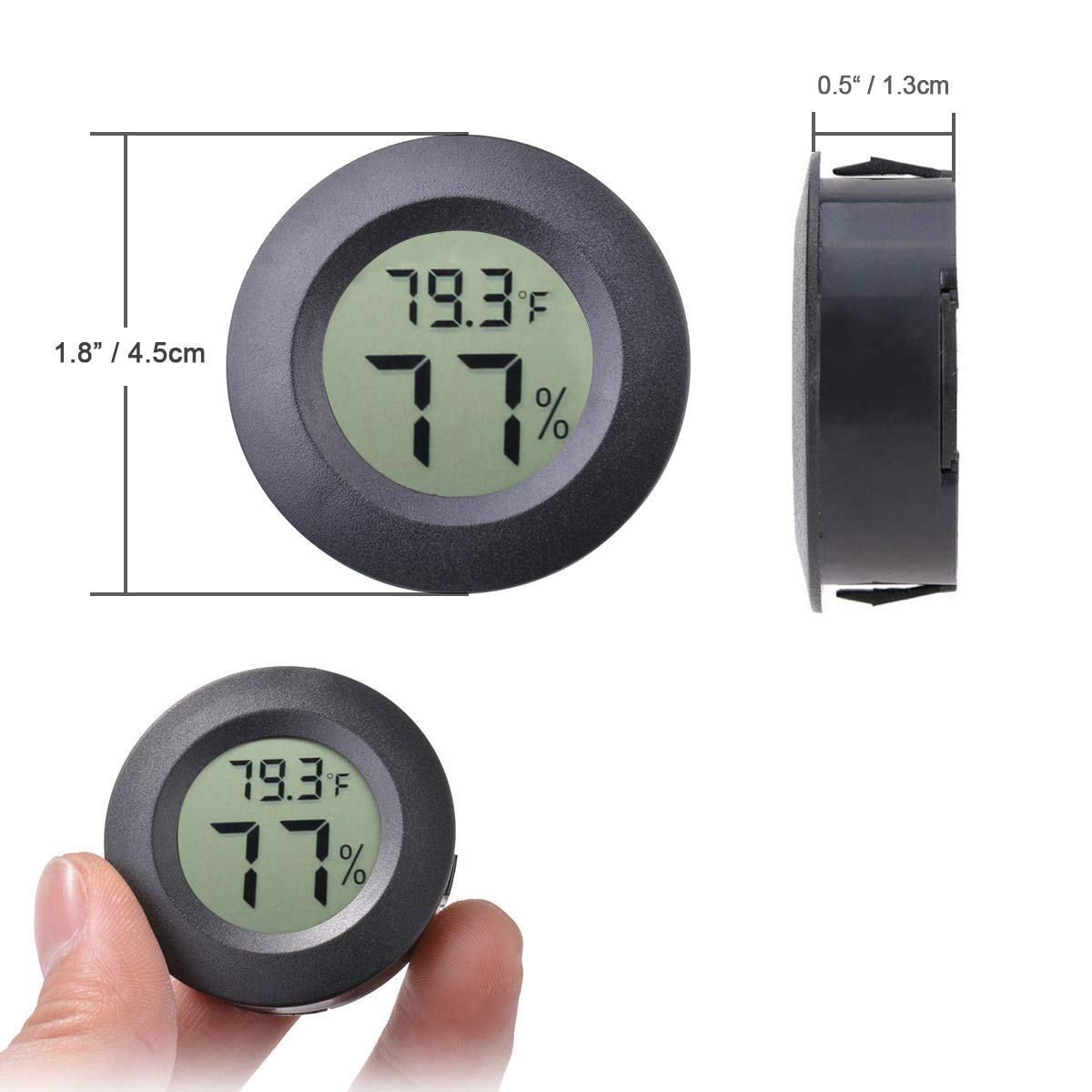 Veanic 2-pack digital hygrometer LCD for quick environmental checks.