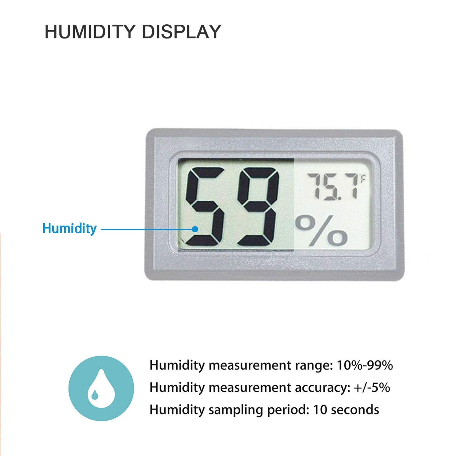 Veanic jar incubator setup with digital hygrometer monitoring temperature and humidity