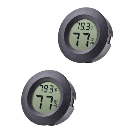Veanic round hygrometer displays temperature and humidity for precise room monitoring.