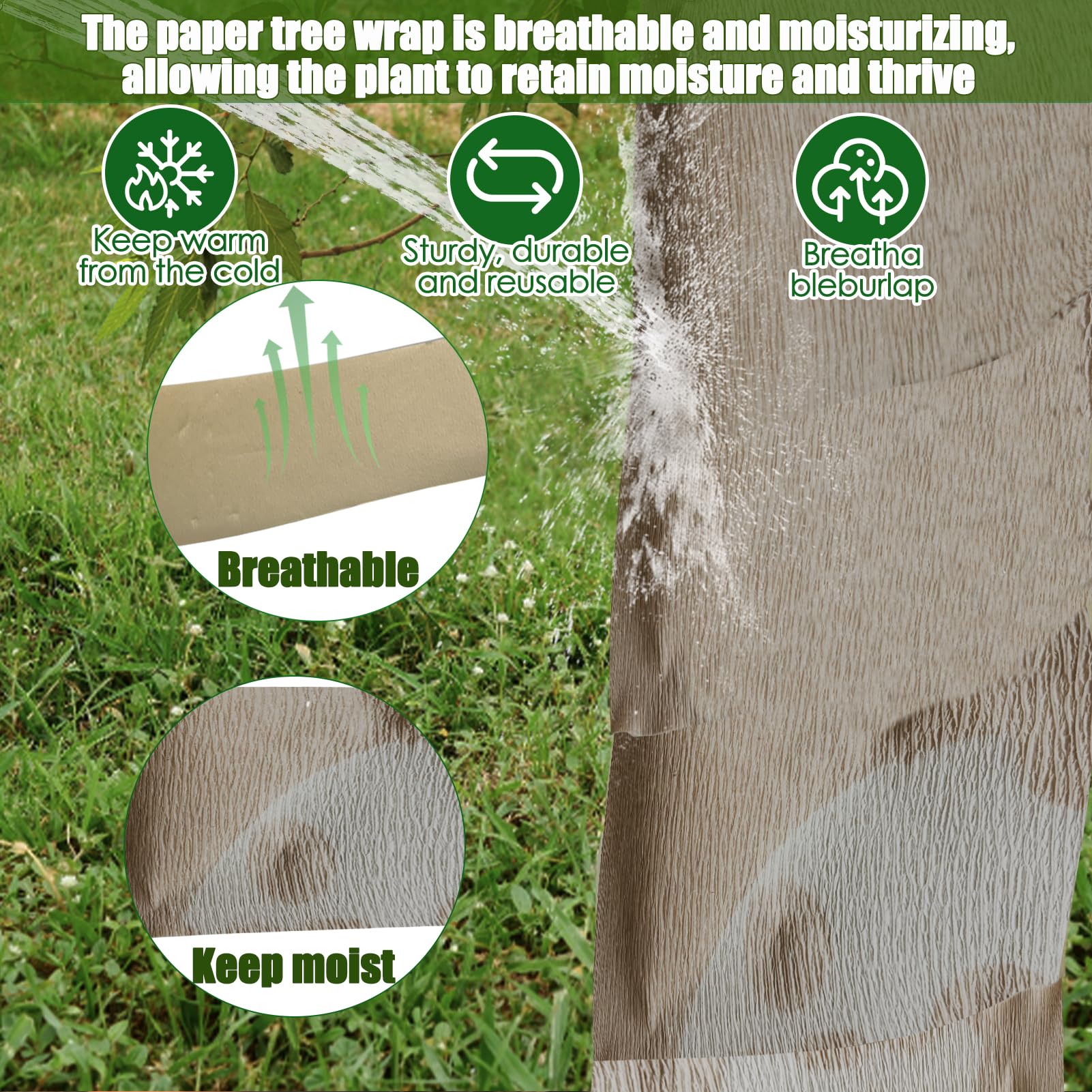 Vecacosic biodegradable wrap material provides eco friendly trunk protection