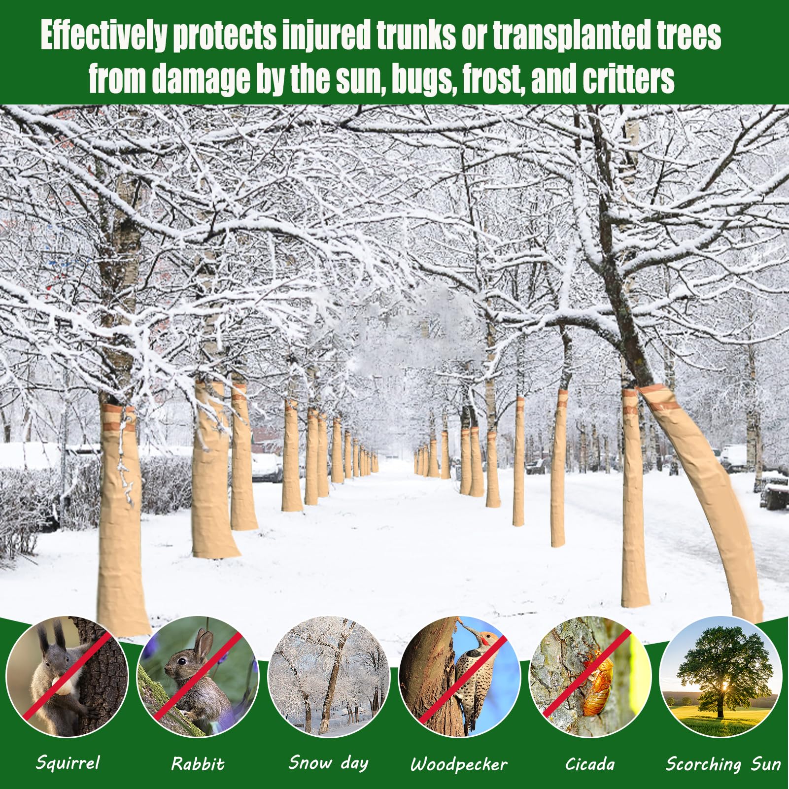 Vecacosic environmentally friendly biodegradable wrap for garden protection
