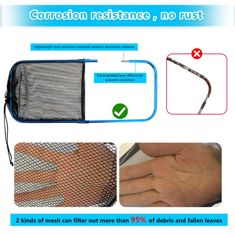 Vecacosic ultra-fine mesh skimmer guard keeps water clear of small debris.
