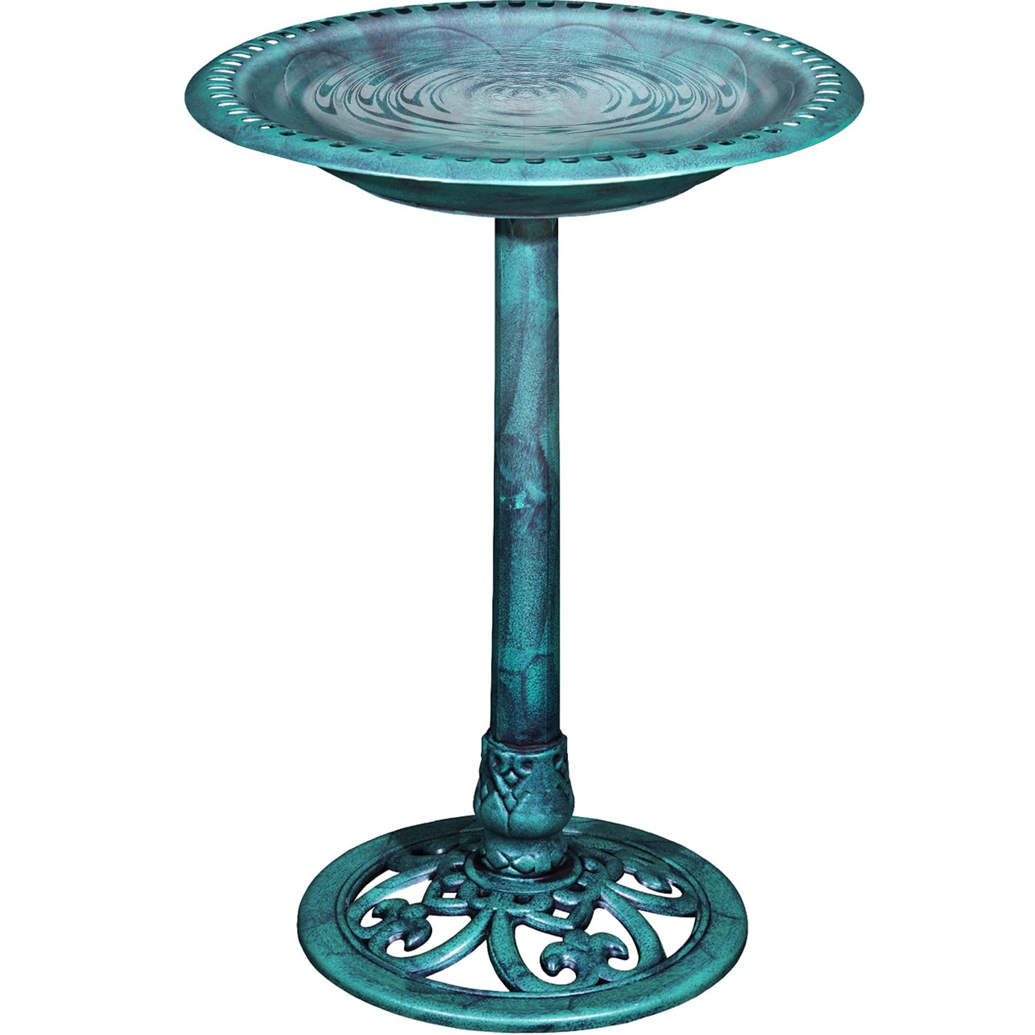 VECELO bird bath pedestal view, showcasing classic garden styling.